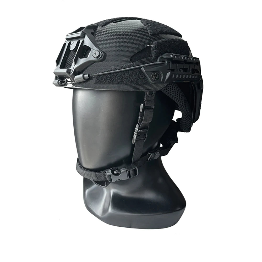 Caiman Carbon Fiber Tactical Helmet - Lightweight, Breathable, Impact Resistant for Training, Rescue, Climbing & Cycling