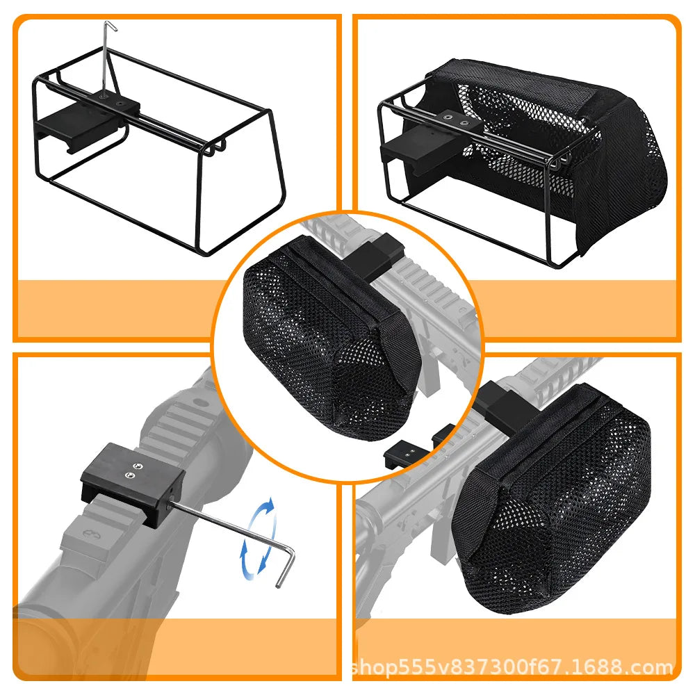 Premium Brass Catcher Shell Casing Recovery Net Tactical Ammo Pouch Hunting Shooting Accessories