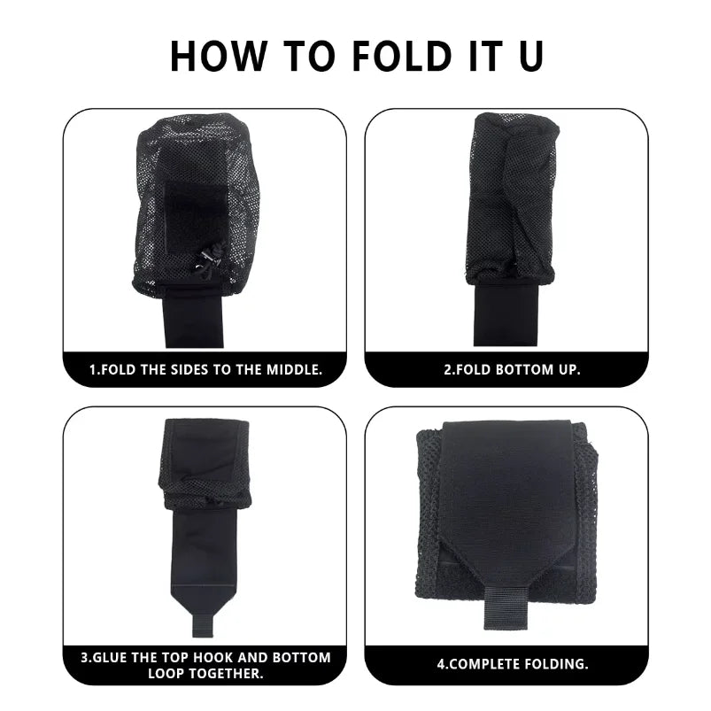 New Roll-Up Mag Mesh Dump Pouch Magazine Mini Foldable Net Pocket EDC Tactical Outdoor Sport Hunting Bags 500D