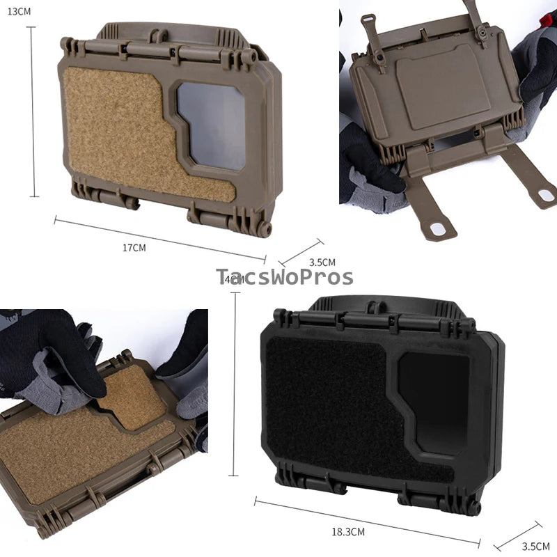 Tactical MOLLE Mobile Phone Box V2/V2 Plus Hunting Vest Plate Carrier Navigation Board CS Airsoft Paintball Wargame Phone Holder