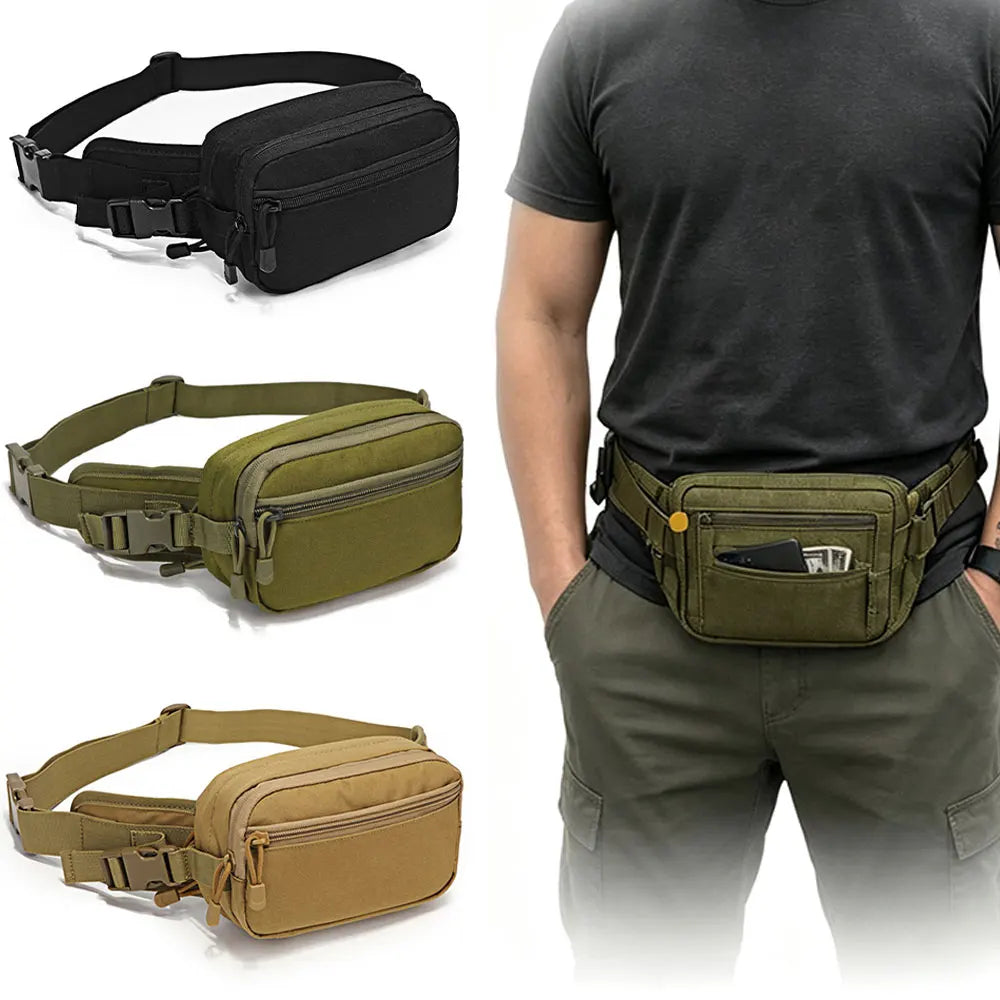 800D Oxford Fabric Fanny Bag Tactical Men Chest Bag with Hidden Holster Pocket Waist Bag for Outdoor Hunting Camping Hiking