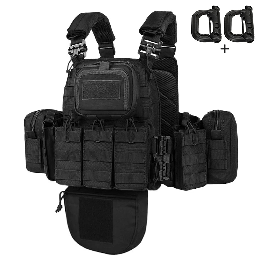 Outdoor hunting vest with 2 water bags, multiple specifications, detachable, and includes training and exploration equipment