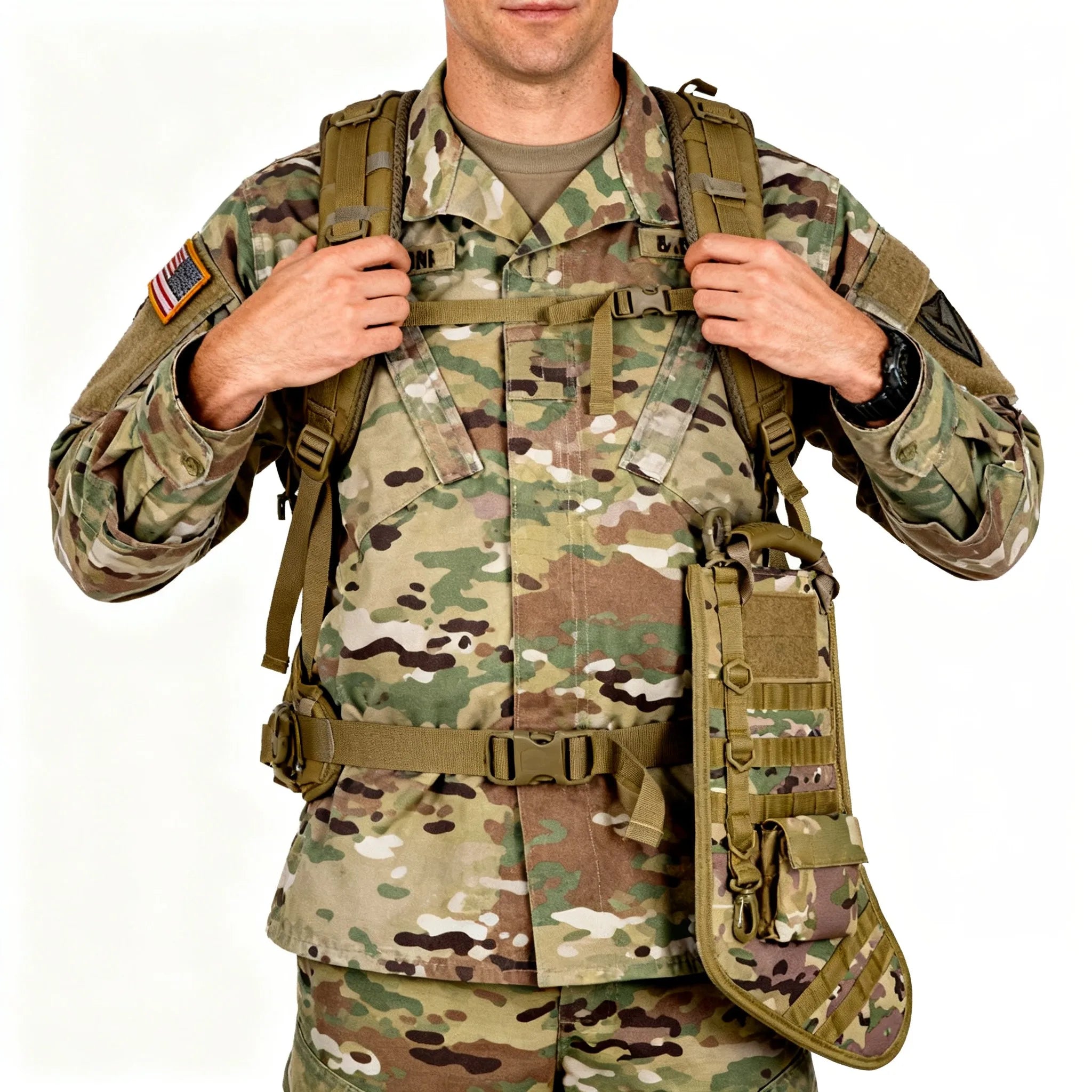 Tactical Christmas Stocking MOLLE Webbing Zip EDC Pocket Outdoor Hiking Hunting Accessories Bag Gift for Veterans