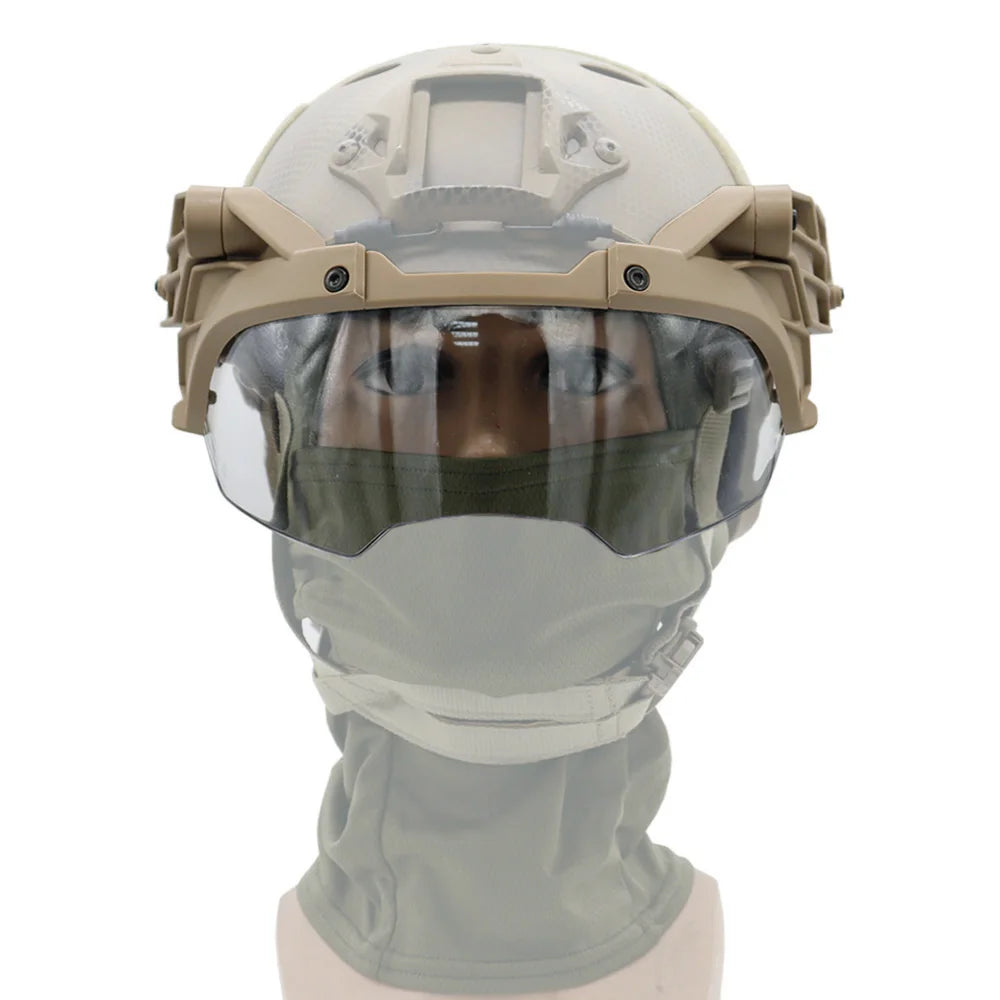 VULPO Adjustable Tactical Helmet Flip Goggles Airsoft Paintball FAST MICH Helmet Windproof Anti-Fog CS Game Protection Goggles