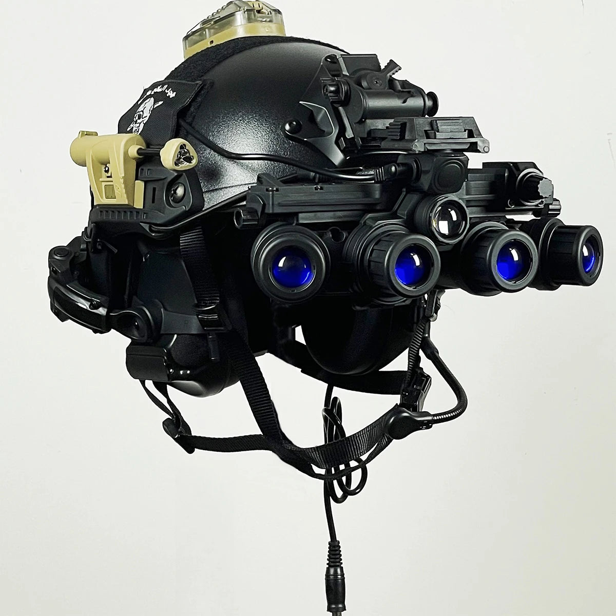 Fast Tactical Helmet Set with Night Vision Goggles Model Headset Signal Light Outdoor Hunting Airsoft Shooting Protective Gear