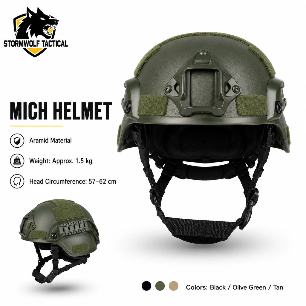ABS MICH Tactical Helmet Impact Resistant Head Gear Airsoft Wargame Equipment For Hunting Cycling Outdoor CS Game