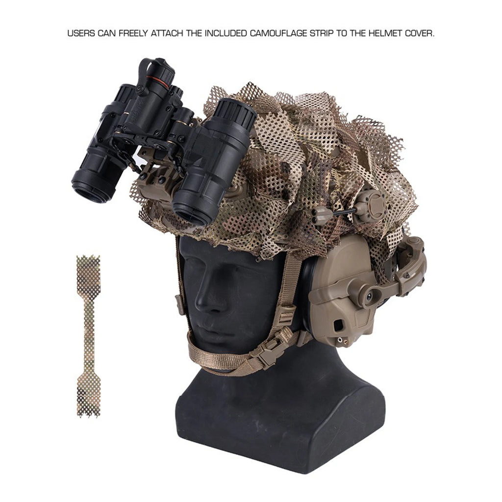 Lightweight Camo Helmet Cover Irregular Leaves Shape & Versatile Camouflage Helmet Cover for Outdoor Combat Training