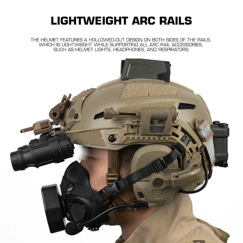 Tactical Training Protective Helmet with Rail NVG Mount Airsoft Paintball Hunting Hiking Camping Outdoor Sport Headgear