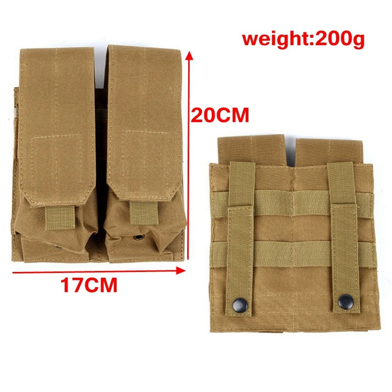 5.56 M4 Four Magazine Pouch Single Double Magazine Bag for M6 AR M4 AR15 Rifle Pistol Mag Pouch Molle Bag Vest Accessory