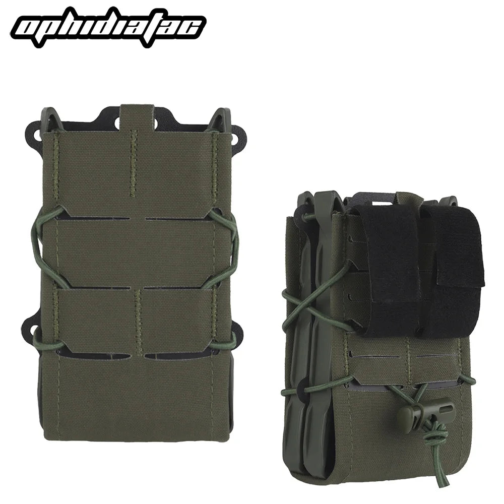 OPHIDIANTAC M4 M14 M16 AR15 G36 Mag Pouch Double Magazine Pouch  Rifle Magazine Holder MOLLE Belt Attach Mag Bags