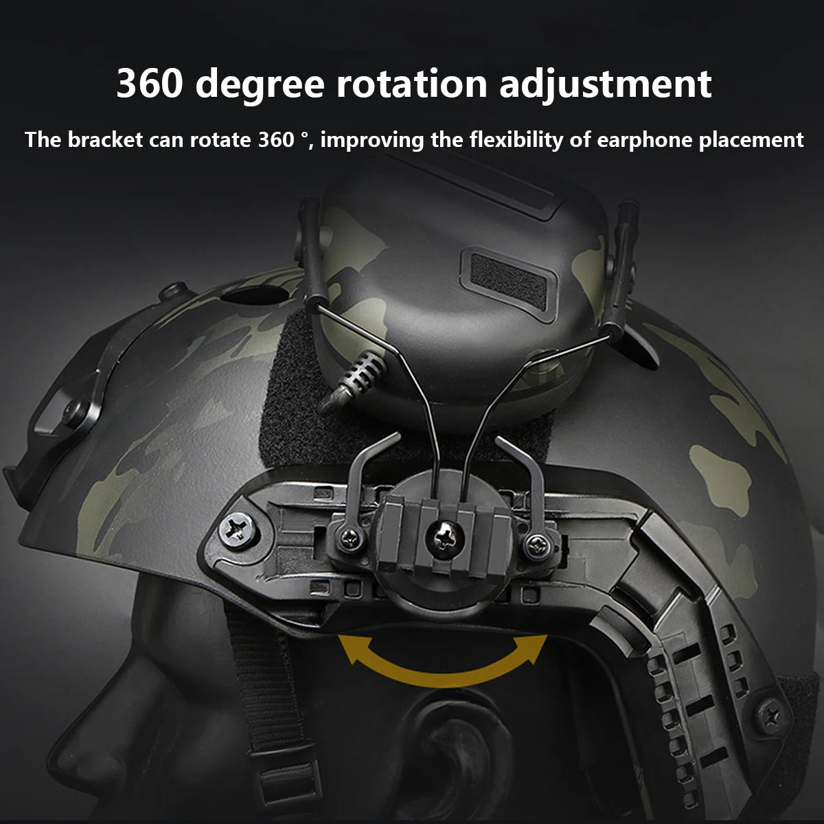 Tactical Gen5 Helmet Headset Foldable No-Pickup Version Shooting Noise-Cancelling Headphones Hunting PTT Fast Helmet Adapter