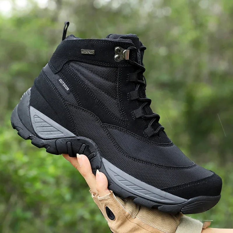 Men's Boot Combat Mens Ankle Boot Tactical Boot Male Shoes Work Safety Shoes Motocycle Boots Men Outdoor Hiking Shoes