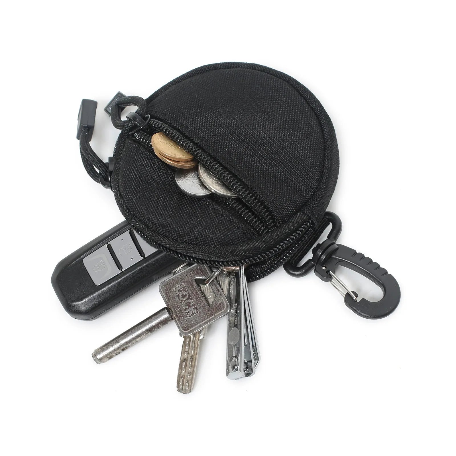 Mini EDC Tool Pouch Hunting Accessories Keychain Zipper Holder Earphone Key Wallet Coin Purses Utility Outdoor Hiking Waist Bag
