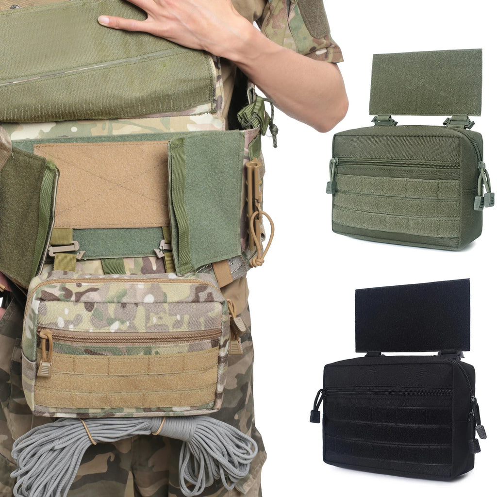 Utility Tactical Vest Dangler Drop Pouch Abdominal Dump Drop Pouch Fanny Pack for JPC/CPC/LBT/D3CR/MK3&4 Plate Carrier Storage