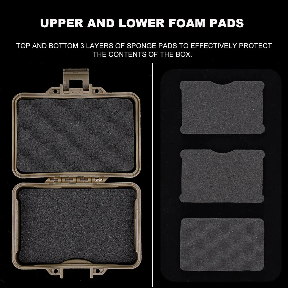 Plastic Toolbox Portable Outdoor Airsoft Hunting Flashlight Storage Box Shockproof Instrument Case Safety Protective Equipment