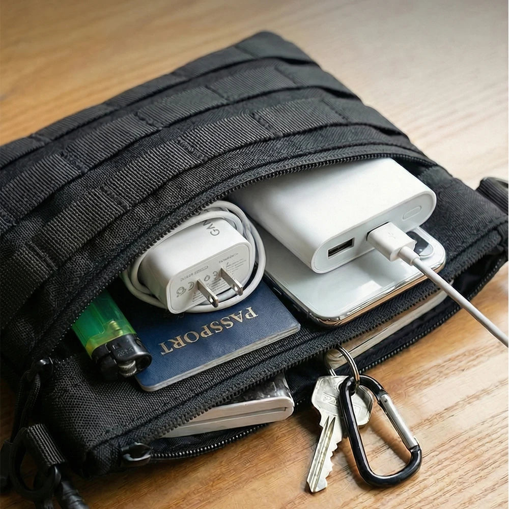 Tactical MOLLE Crossbody Bag Portable 600D Nylon Chest Bag Outdoor EDC Shoulder Bag for Daily Commute Outdoor Hiking