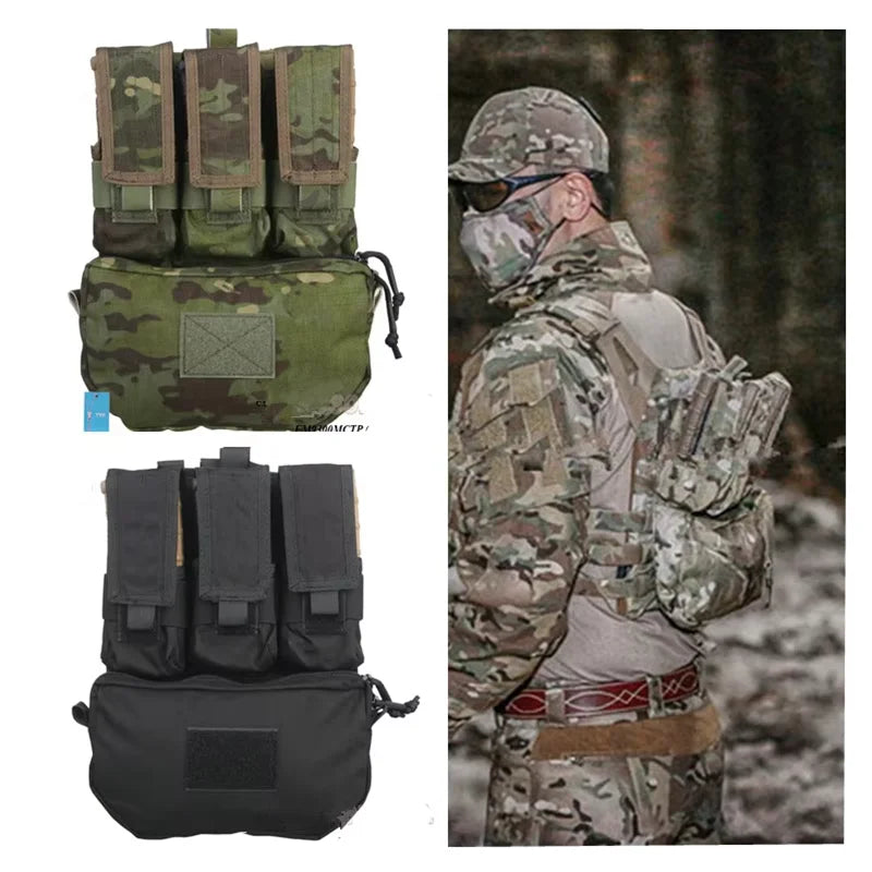 EmersonGear Assault Back Panel Tactical MOLLE Vest Ammo Carrier Pouch Set Panel FOR Hunting Vests