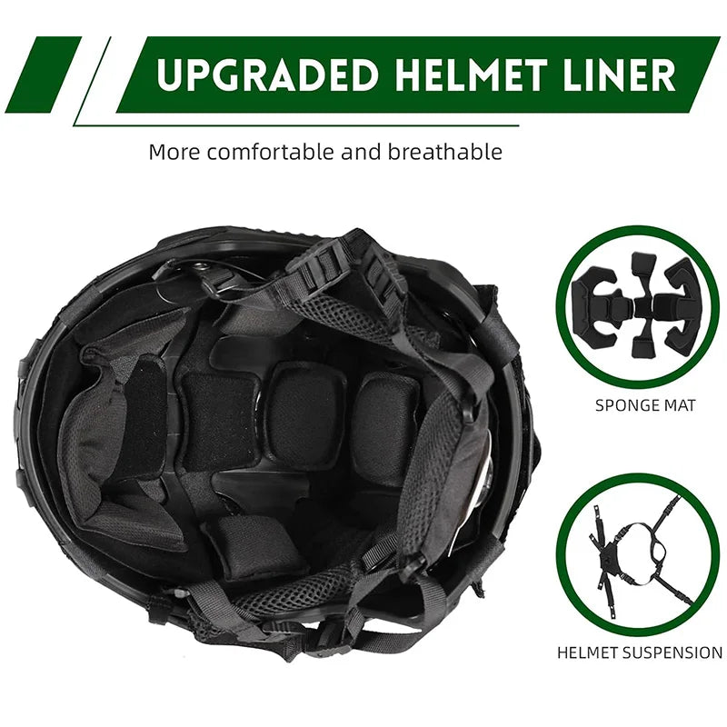 FAST Helmet Airsoft MH Helmet ABS New Thickened Outdoor PJ Air Gun Shooting CS Protective Equipment