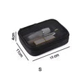 Travel Black Mesh Cosmetic Bag Zipper Makeup Bag For Women Wash Toiletry Bag Makeup Organizer Portable Storage Pouch
