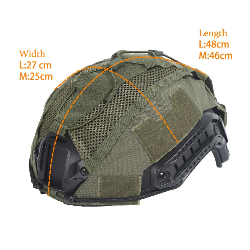 Tactical Helmet Cover for Maritime Helmet with NVG Battery Pouch Hunting Suitable for Tactical Protective and Outdoor Activities