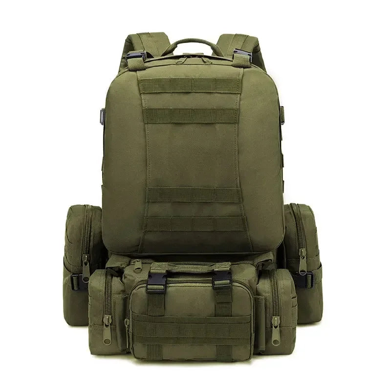55L Big Capacity Actical Backpack Men Military Outdoor Hiking Trekking Backpack 4 in 1 Travel Climbing Bag Molle Sport Tactical