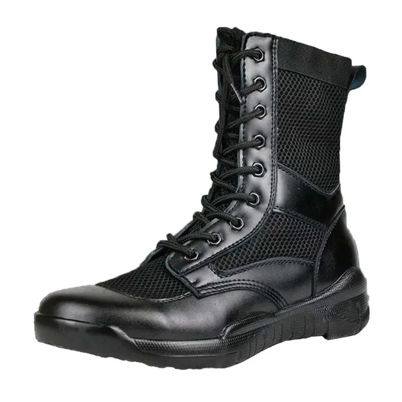 Summer Ultra-light Breathable Boots 35-46 Yards Men's and Women's Outdoor Mountaineering High-top Shoes Safety Boots (zipper)