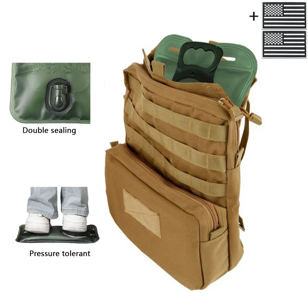 Outdoor Hunting Water Bag Set 2L Large Capacity Drinking Water Bag Portable Water Storage Bag for Hiking and Cycling
