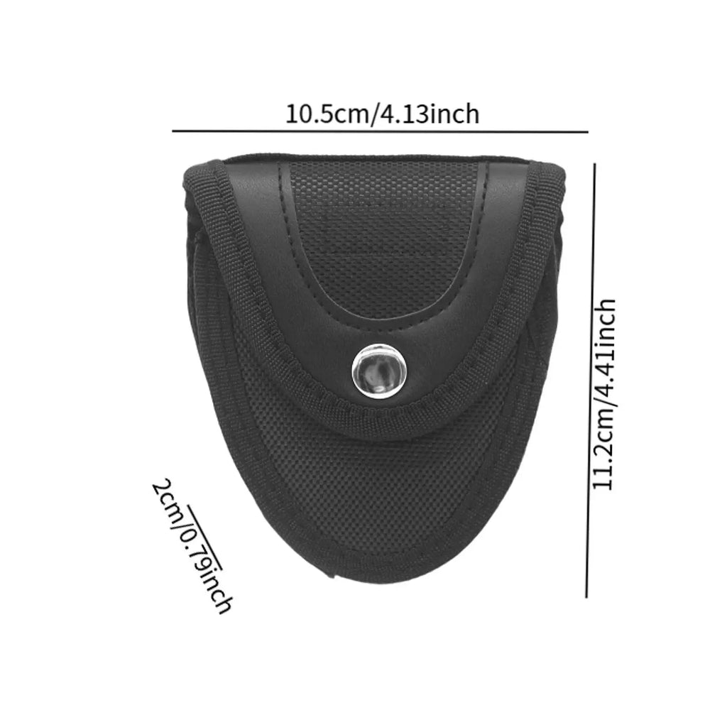Handcuff Pouch Waist Bag, Utility Handcuff Bag, Police Shackles Cover Waist Belt Handcuff Holder, Black