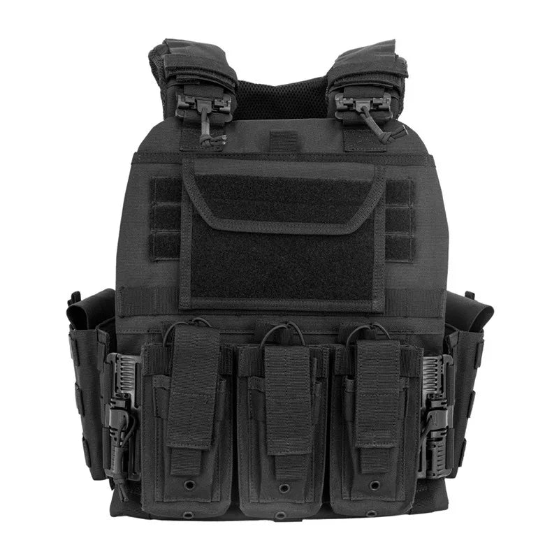 Quick Release Tactical Vest Multi Accessory Pouches Padded Plate Carrier For Airsoft Outdoor Training