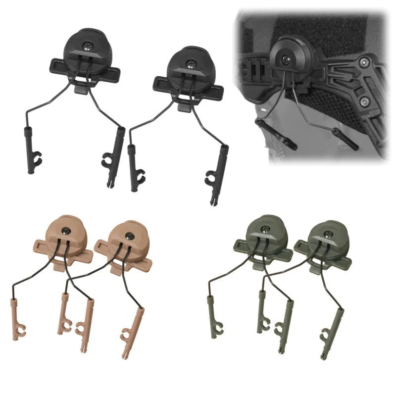 Tactical Over-Ear Headphone Stand Track Adapter Pairs With The Wendy Helmet And Uses The Air Gun Paintball Headphone Bracket