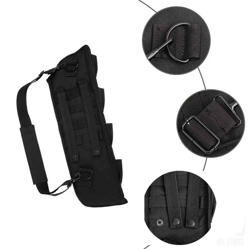 50cm/19.68inch Molle Tactical Shotgun Scabbard Rifle Gun Case Padded Carry Bag Outdoor Molle Air Gun Holster Protective Shoulder Bag Hunting Accessories