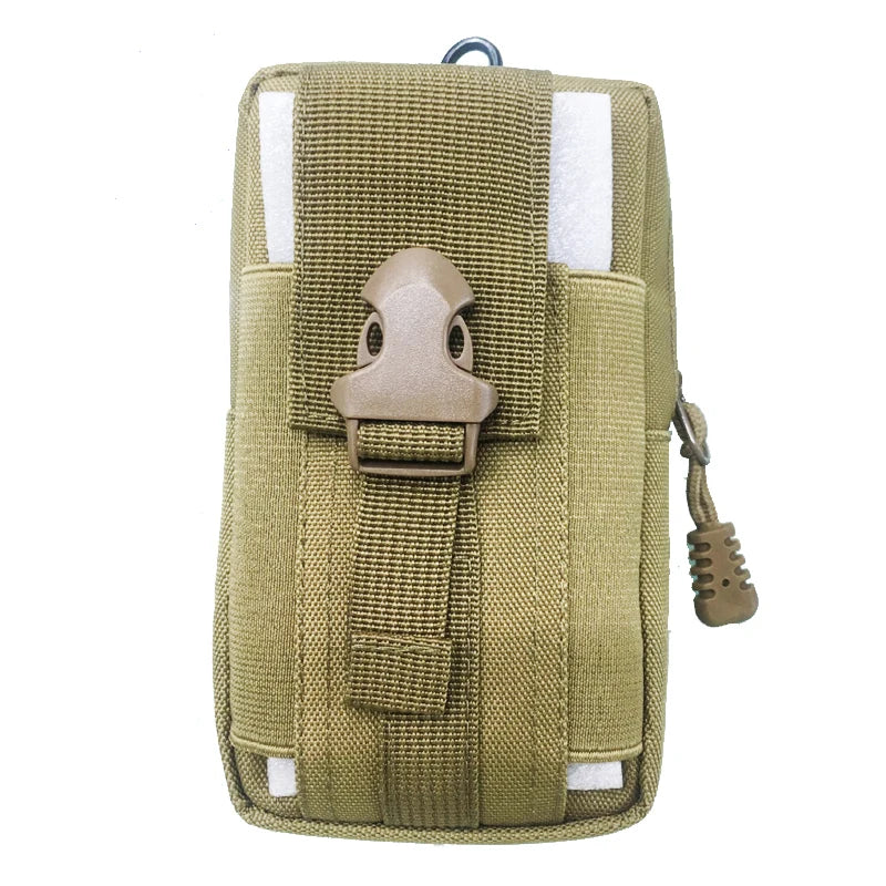 Vertical Canvas Tactical Mobile Waistpack Multifunctional Tactical Camo Sports Bag Tactical Camo Belt Pouch Outdoor Running Bag