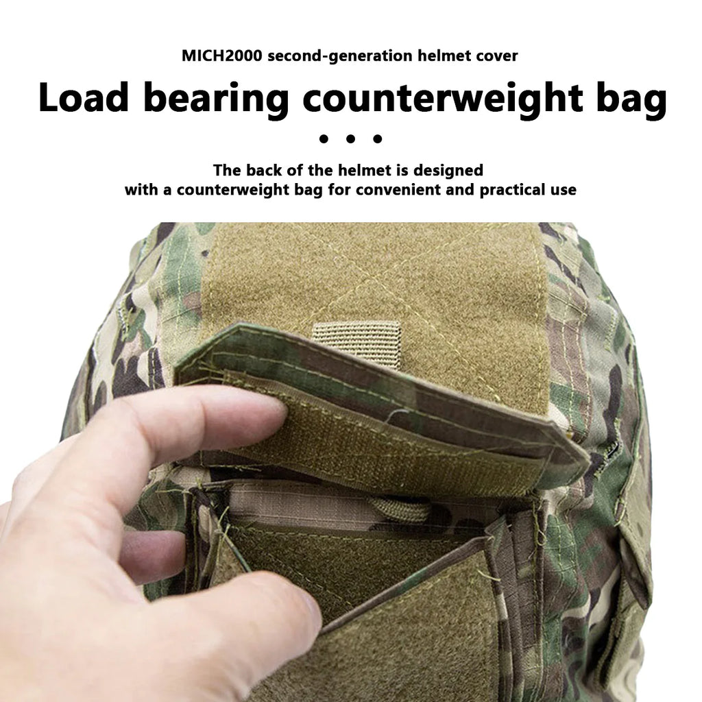 Tactical Helmet Camouflage Cover Fit MICH2000 Helmet Cover Paintball Helmet Hunting Accessories