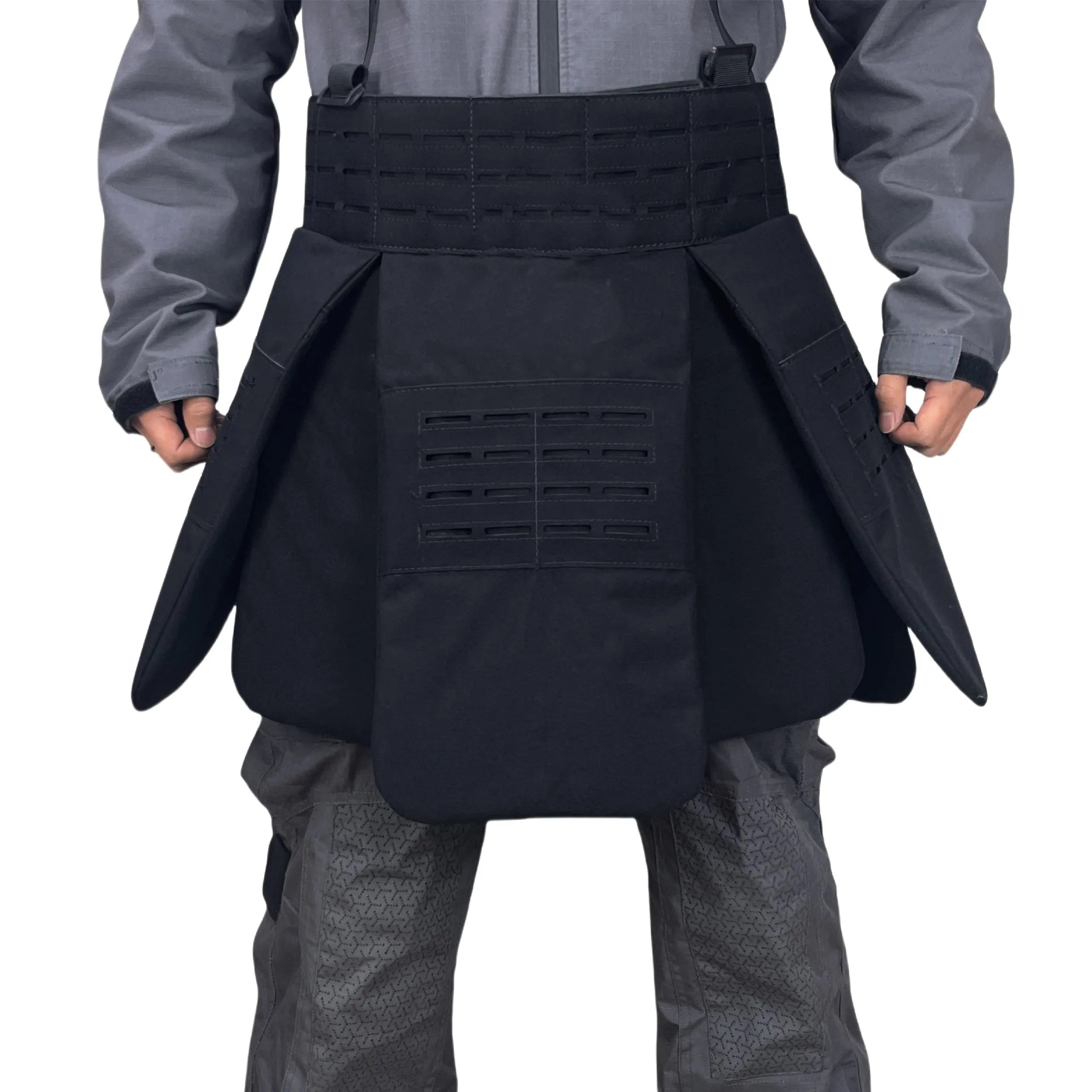 Real NIJ Level IIIA 9mm&.44mag Combat Laser Molle Bulletproof Skirt Tactical Combat Hunting Quick Release Adjustable Skirt