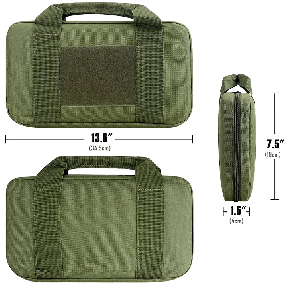 Pistol Bag Concealed Carry Case Soft Padded Handgun Pouch with Magazine Storage Slot Pistol Wallet Hunting Accessories