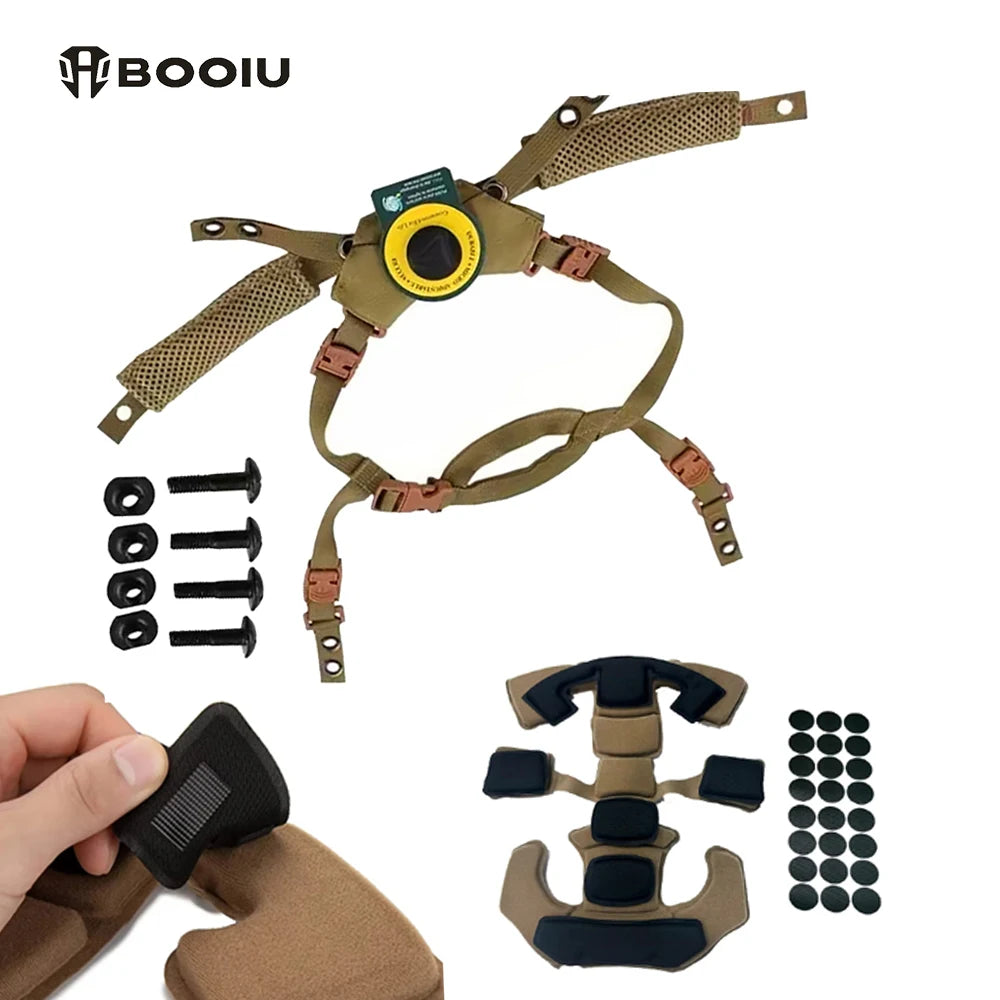 BOOIU Tactical Helmet Wendy Suspension Lanyard For Wendy FAST MICH Helmet Hanging System Chin Strap Airsoft Helmet Accessories