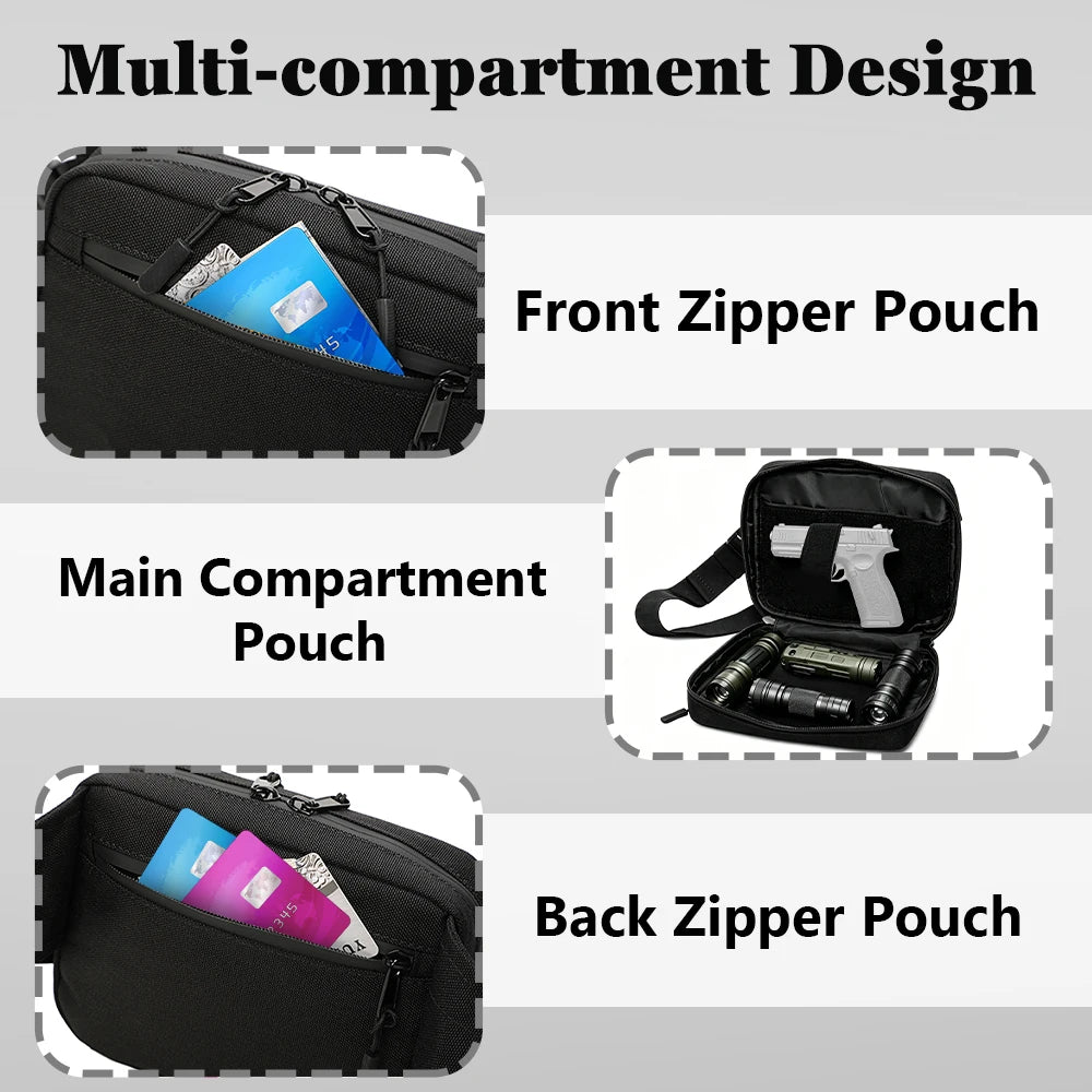 Hunting Gun Bag Waist Pack With Gun Holster Tactical Concealed Carry Outdoor Shooting Sports Handgun Case Storage Pouch For Men