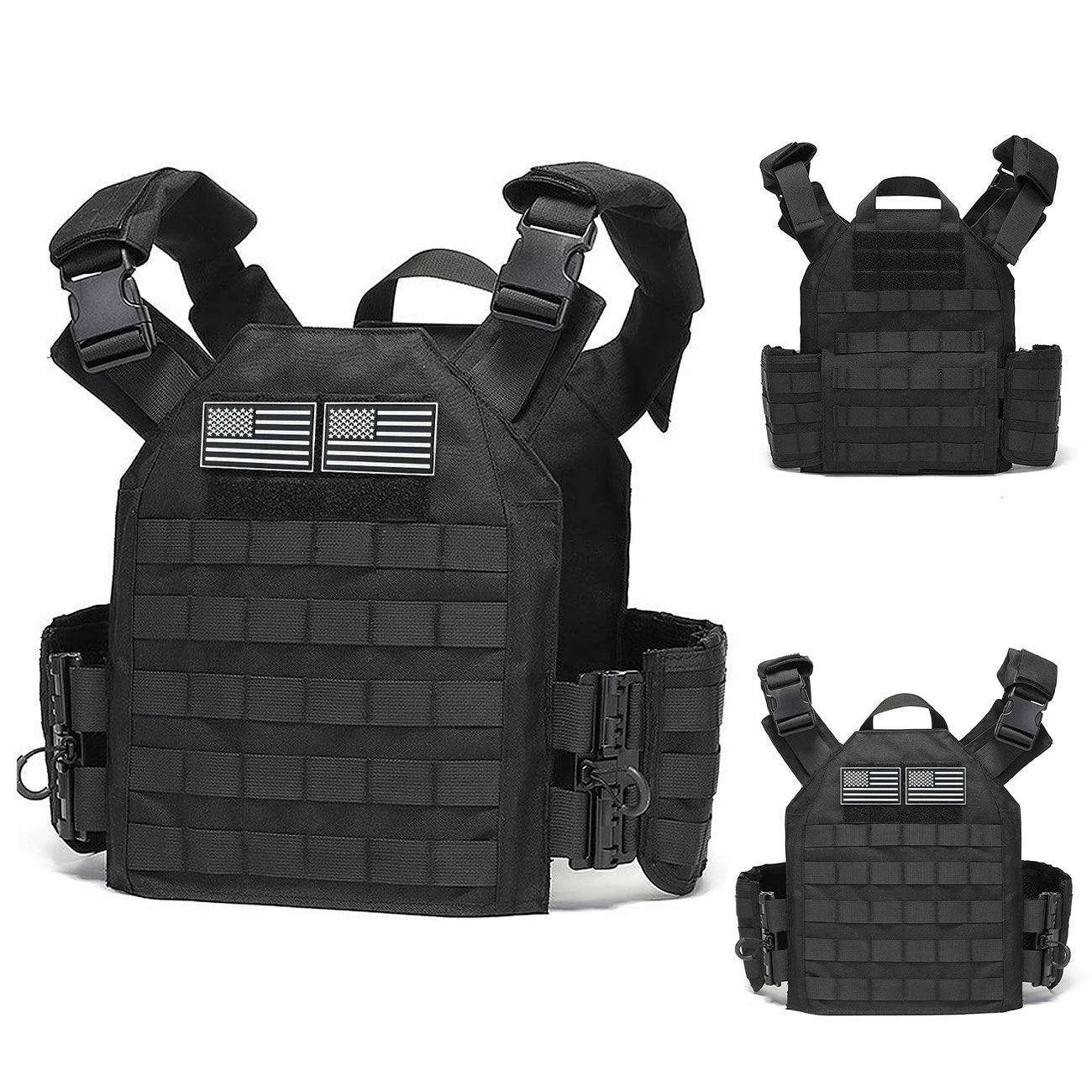 Lightweight one click quick release hunting vest MOLLE expansion system, wear-resistant fabric with handle