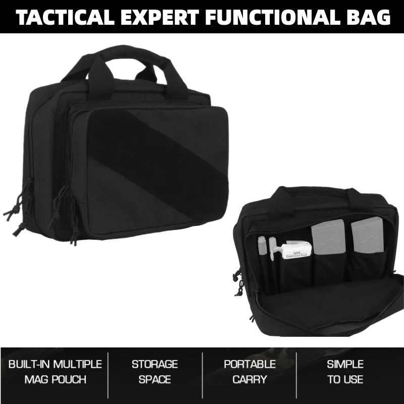Outdoor storage function bag with built-in 9mm elastic fixing strap, large capacity multifunctional anti-theft handbag