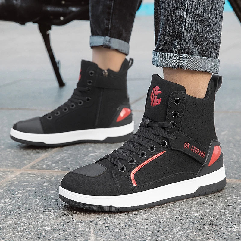 2026 New Men's Motorcycle Shoes Fashion Breathable Men Motorcycle Boots Road Racing Motos Protective Boot TPU Anti-fall Shoes