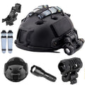AQzxdc Airsoft Helmet Set Tactical Goggles Helmet Light Signal Light Tactical Flashlight and Night Vision Goggle Mount Bracket