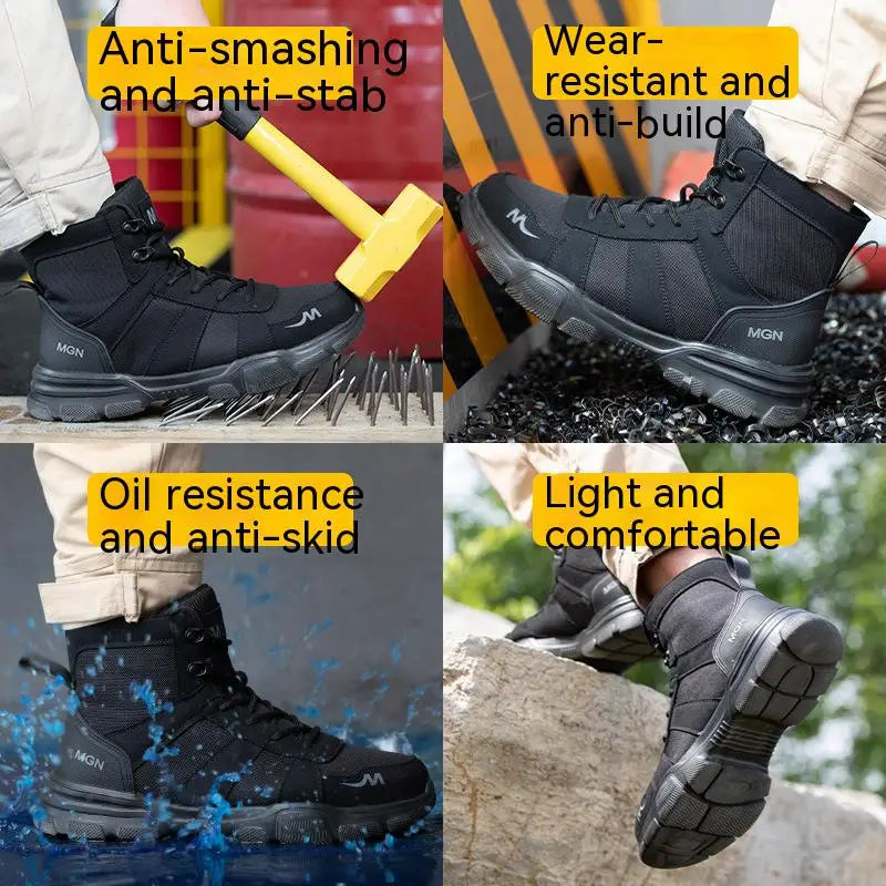 Anti-smash Men Footwear Shoes Women Non Slip Work Shoes Indestructible Safety Shoes Men Steel Toe Shoes Puncture-Proof Sneakers