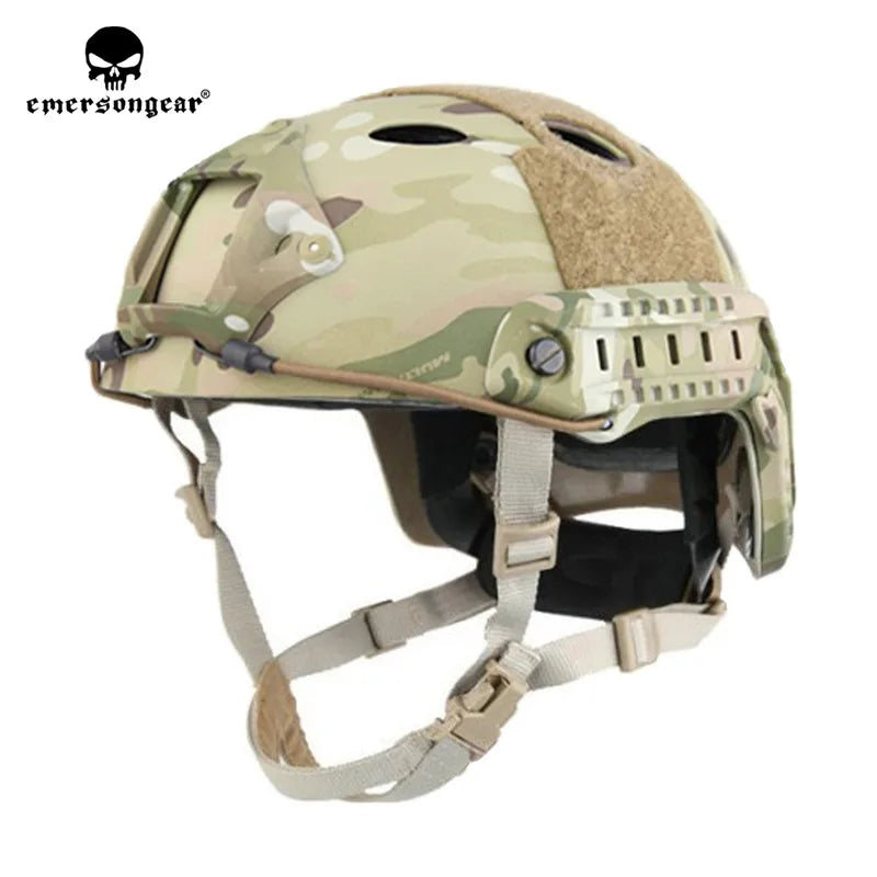 Emersongear Tactical PJ Type Fast Helmet Combat Hunting Adjustable  Headwear Protective Gear ABS