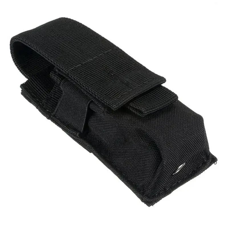 Molle Tactical M5 Flashlight Pouch 9MM Single Magazine Holster Torch Holder Utility EDC Tool Outdoor Hunting Key Knife Waist Bag