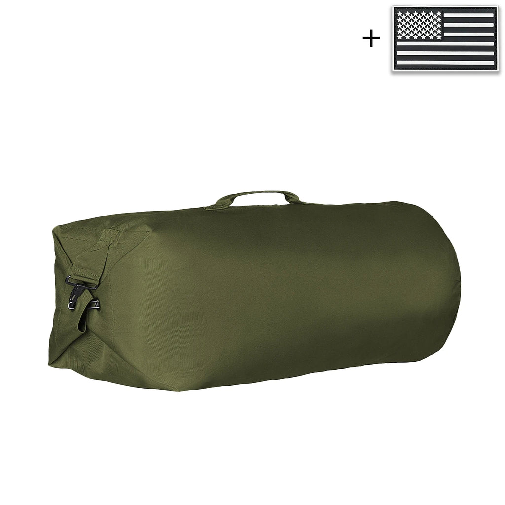 Large capacity buckle closure design luggage bag, paired with reinforced webbing handle for stronger load-bearing capacity