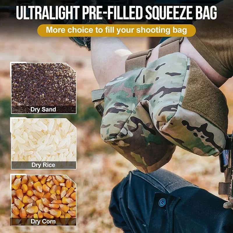 Durable Un-Filled Shooting Rest Bag Target Stand Large Size Sand Bag Bench for Hunting Photography Versatile Support Sandbag