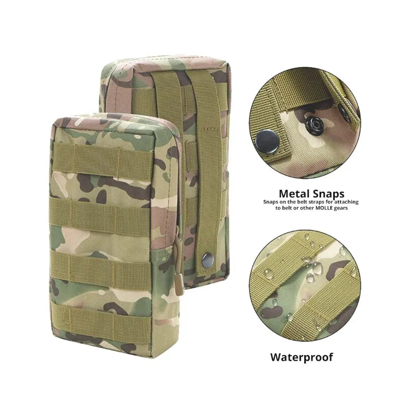 Outdoor Tactical Molle Waist Bag 600D Camouflage Khaki Storage Fanny Pack for Hunting Backpack Tactical Vest Attachment