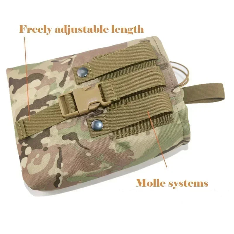 Tactical Molle Folding Dump Drop Magazine Pouch Outdoor Camping Hunting Accessories EDC Foldable Recovery Mag Holster Waist Bag