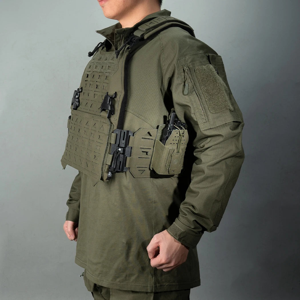 TOPTACPRO Tactical Radio Holster Molle Pouch Universal Radio Holder For Walkie Talkie Adjustable Storage Magazine Pouch 8524