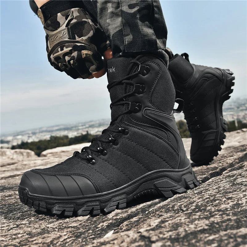 Male Hiking Tactical Shoes High Upper Outdoor Mountain Sports Shoes Camouflage Hunting Boots Desert Boots